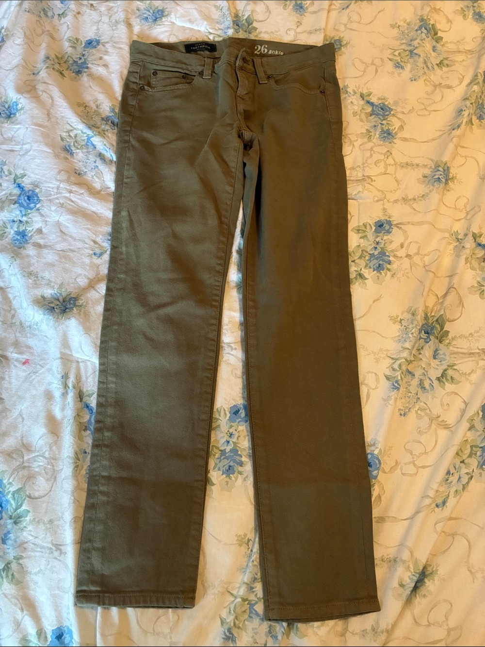 J. Crew Women's Bootcut Jeans in Olive Green